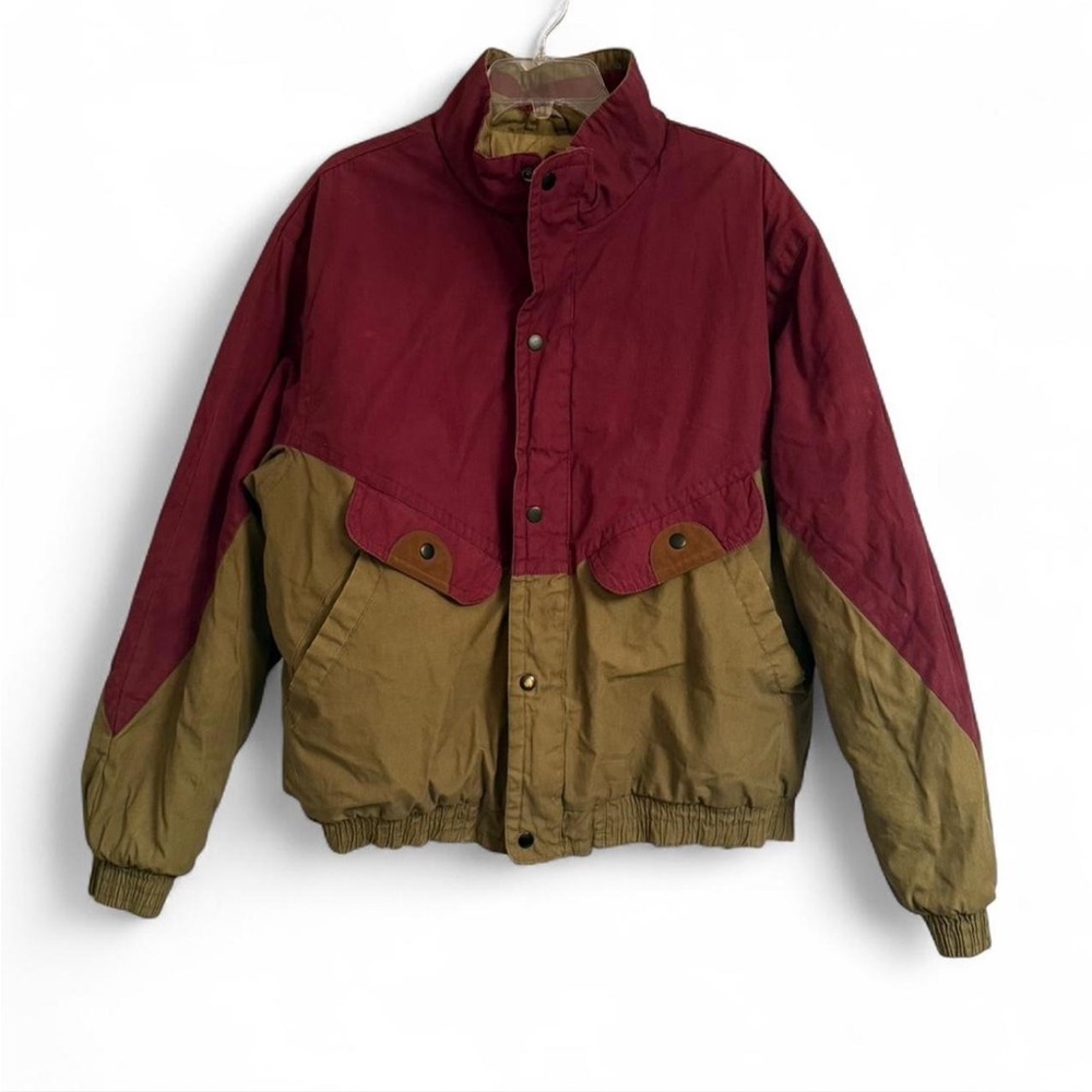 McGregor Burgundy and Olive Men's Puffer Jacket